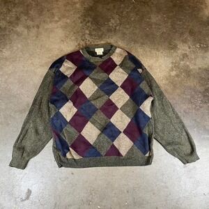 Vintage 90s argyle sweater Men's Size L